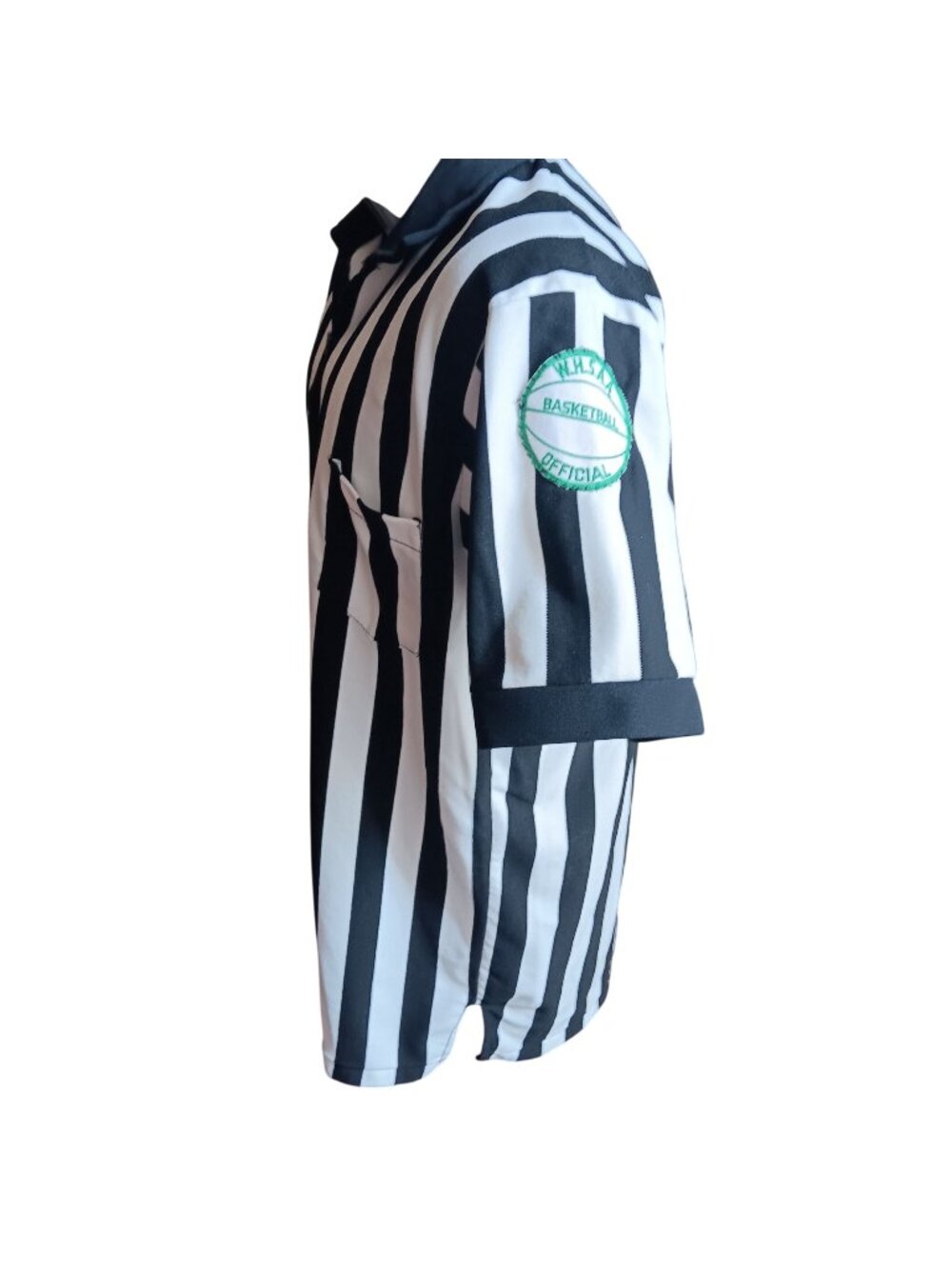 XL True Vintage Referee Shirt Wyoming Basketball Striped 1980's Patch